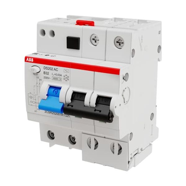 DS202 AC-B32/0.03 Residual Current Circuit Breaker with Overcurrent Protection image 2