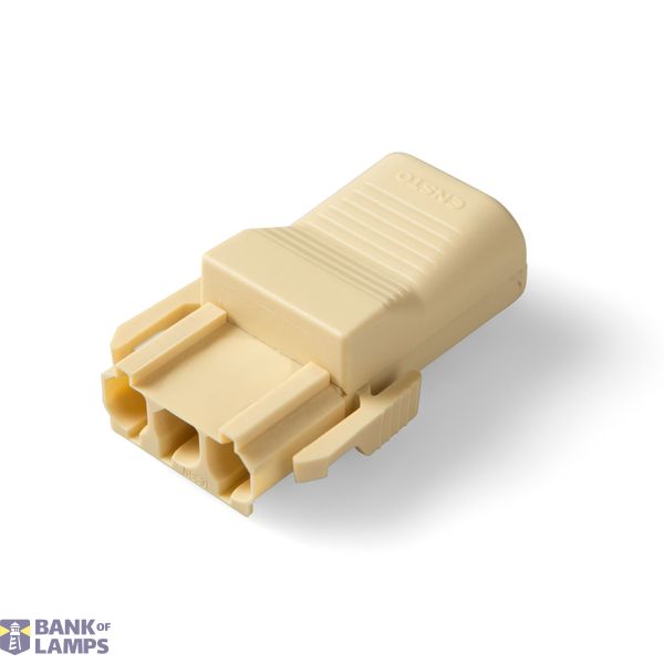 Coupler 3-p plug, str-rel, beige image 1