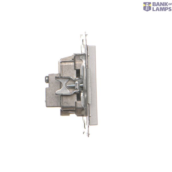 Double socket outlet without earthing, with shutters, Silver matt, metalic, 16A image 1