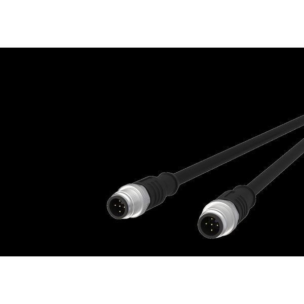 M12 Sensor/actuator cable, A-coded, 1.0 m, M12 plug straight - M12 plu image 2
