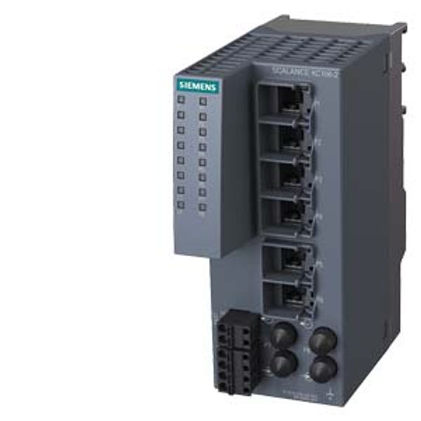 SIPLUS NET SCALANCE XC106-2, unmanaged switch, 6x RJ45, 2x MM ST/BFOC image 2