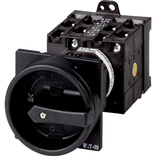 T3-1-8200/V/SVB-SW Main switch, T3, 32 A, rear mounting, 1 contact unit(s), 1 pole, STOP function, With black rotary handle and locking ring, Lockable in the 0 (Off) pos image 2