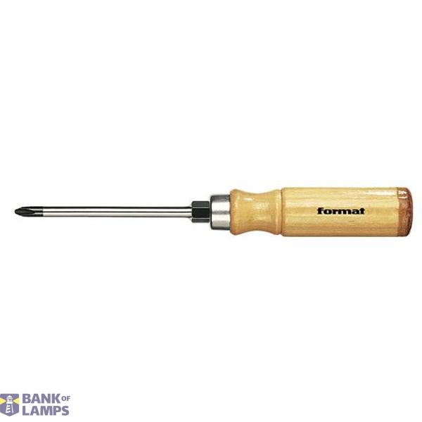 Screwdriver with wooden handle PH3 13x175/301mm FORMAT image 1