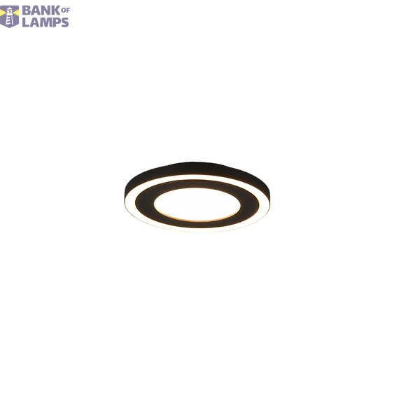 Carus LED ceiling lamp 20 cm matt black image 1