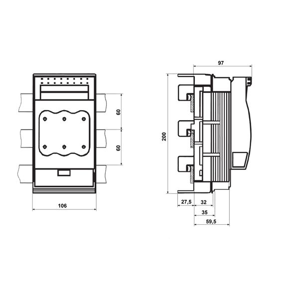 HRC-busbar-fuse-disconnector 160A,3-pole, boxterminal image 8