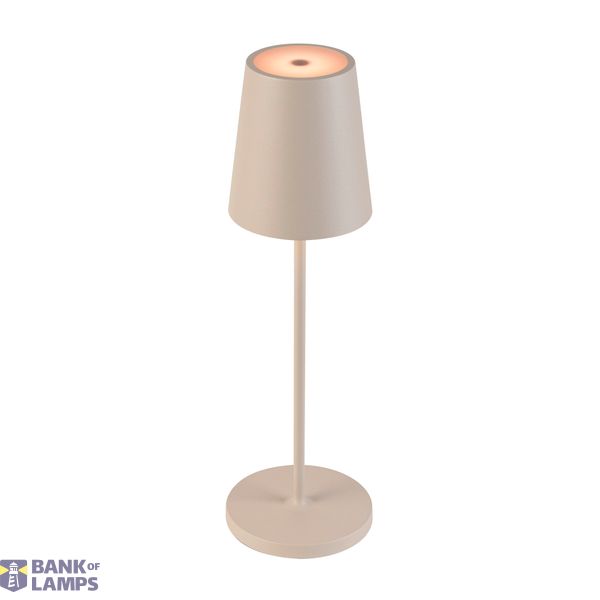 VINOLINA TWO, table lamp, battery-powered, IP65, 2200/2700/3000K, TOUCH, beige image 4