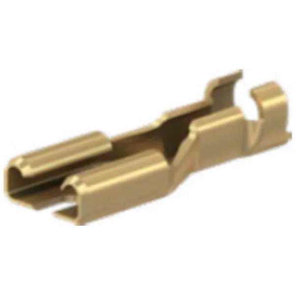 Uninsulated flat plug sleeve, 4.8 x 0.8 mm, 0.5 to 1.0 mm², AWG 22 to 18, 23.5201 image 1