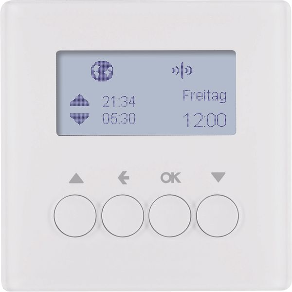 KNX radio blind time switch quicklink, display, Q.1/Q.3, p. white velv image 1