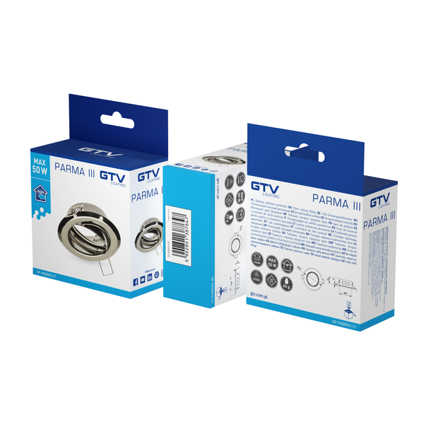 Spot luminaire housing PARMA III with adjustment, IP20, black chrome image 2