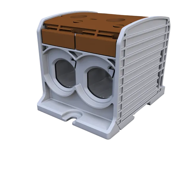 STB 300-2 Rail-mounted terminal block Al/Cu 87920 SIMBLOCK brown image 1