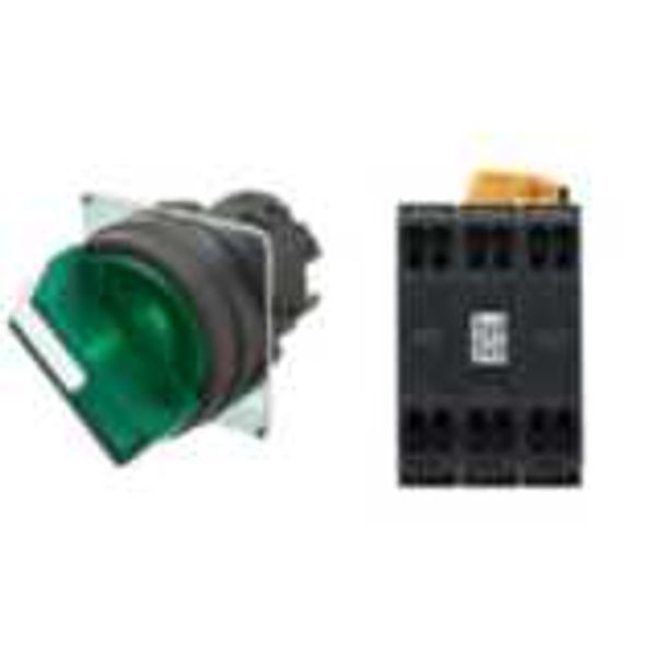 Selector A22NW Ã˜22, 2 position, Lighted, bezel PLASTIC, MANUAL, COLOR A2245429M image 1