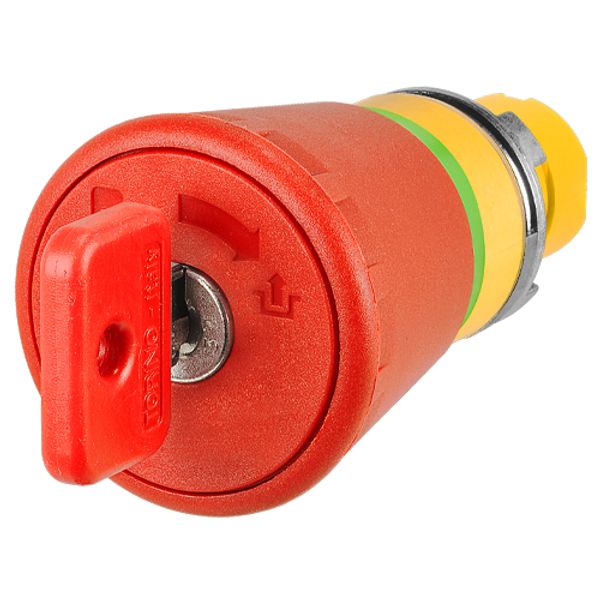Mushroom push-button Ø 44, K37 key release, red image 1