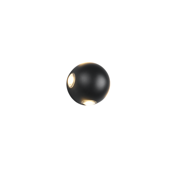 Avisio 4xLED wall lamp matt black image 1