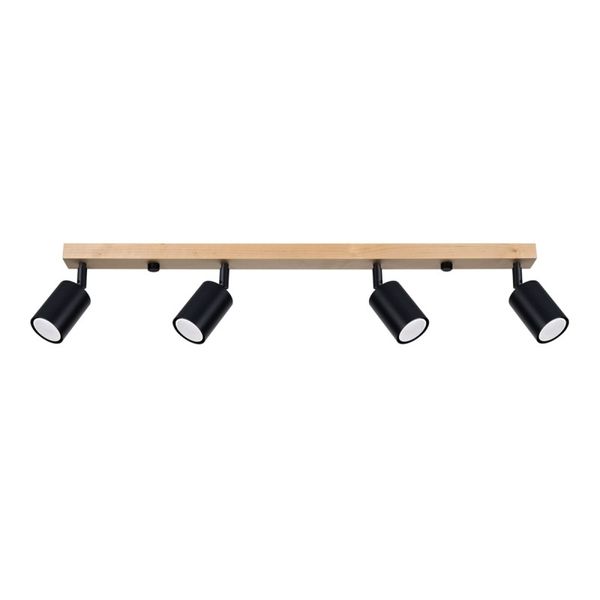 CEILING LAMP VERDO 4 BLACK GU10 4X10W IP20 image 1