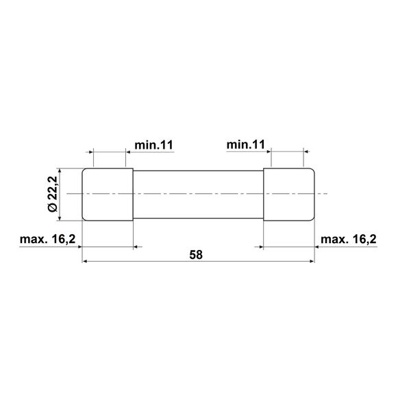 Cylindrical fuse link 22x58, 63A, characteristic gG, 500VAC image 3