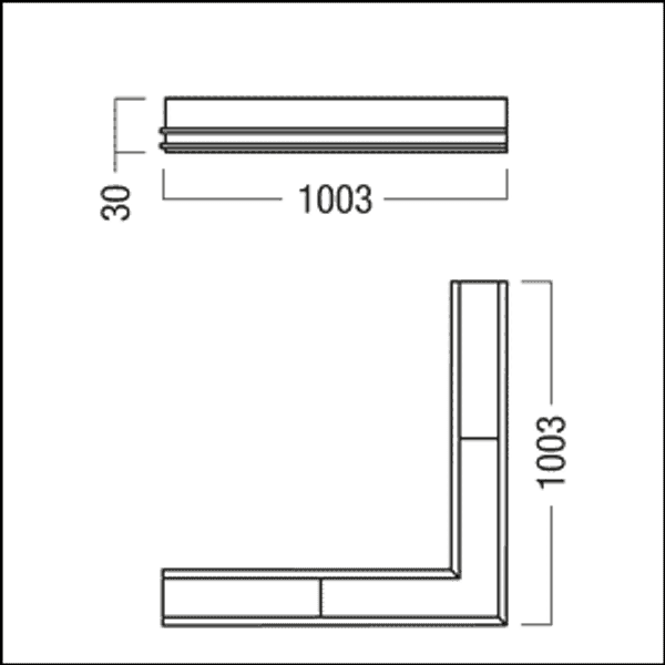 SUP2 TRACK U TL ELEC CON-H 48V 90° WH - Angle connector 90° (electric) image 2