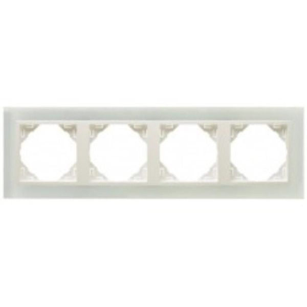 FOUR-GANG FRAME CRISTAL/ICE image 1
