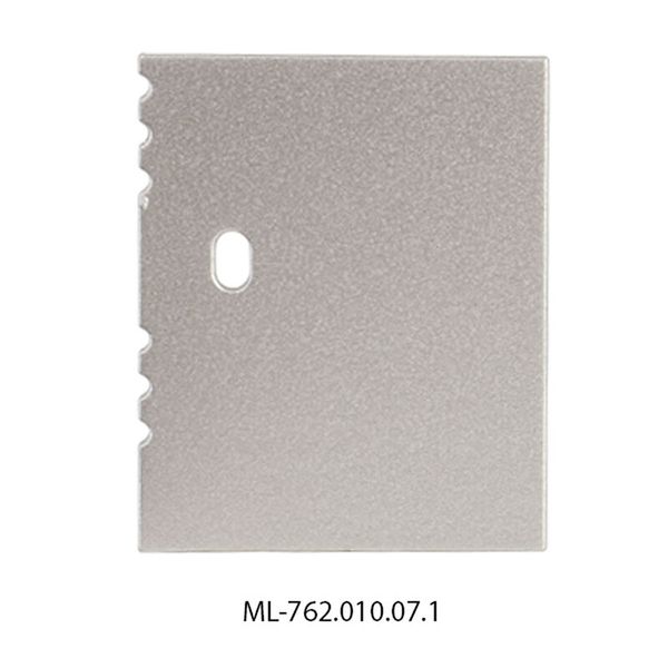 End cap with hole for NV, silver color, 1 pc image 1
