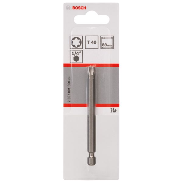 Screwdriver bit Extra Hard T40, 89 mm 1 pcs. image 1