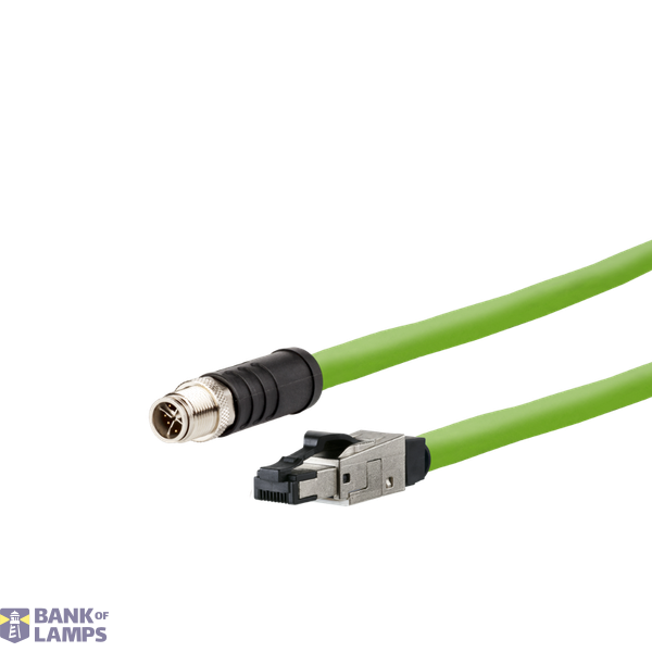 M12 Industrial Ethernet cable, X-coded, 10.0 m, M12 plug straight - RJ image 3