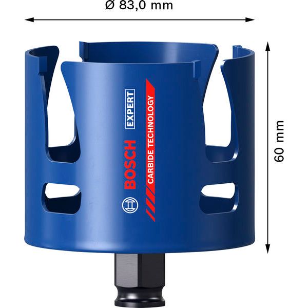 EXPERT Construction Material Hole Saw 83 mm image 2
