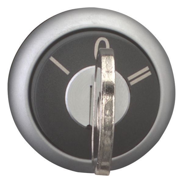 M22-WRS3-MS2 Key-operated actuator, maintained, 3 positions, MS2, Key withdrawable: I, 0, II, Bezel: titanium image 4
