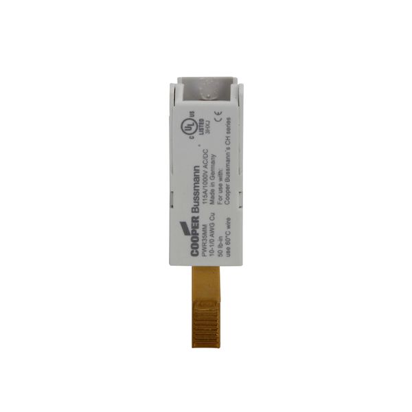 Eaton Bussmann series comb busbar, 1000 Vac, 100 Vdc, 115A, Non Indicating, Busbar Feeder Terminal image 2