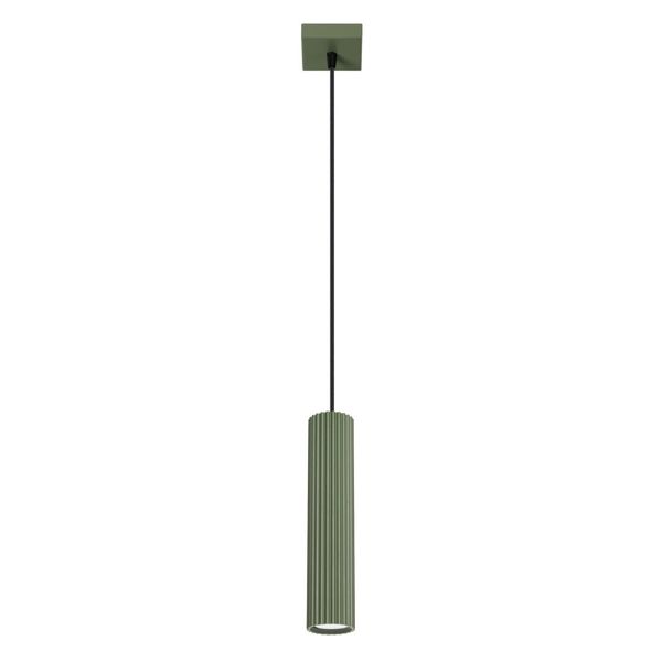 SINGLE HANGING LAMP ABOVE THE ISLAND TABLETOP, KARBON SERIES, OLIVE COLOUR image 1