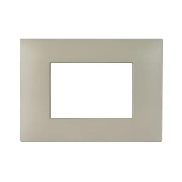 YOUNG S44 TECHNOPOLYMER COVER PLATE, DOVE GREY COLOUR - MATT FINISH - 3 MOD. image 1