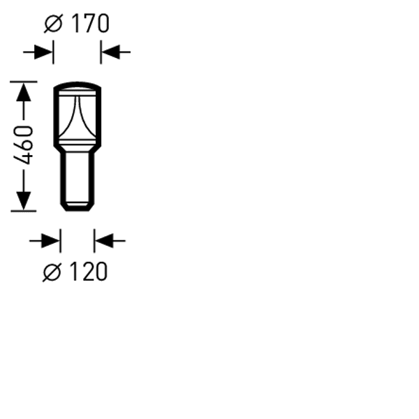 Wall and ceiling luminaire 8841W Lens Anthracite ET 10W 1150lm 70 asymmetric wide (AB2L) IP65 IK04 5 SDCM image 1