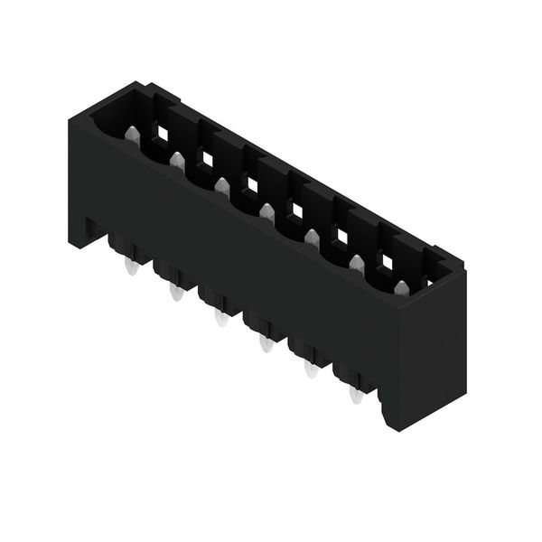 PCB plug-in connector, male header, closed side, THT/THR solder connection, 5.08 mm, Number of poles: 7, 180°, Solder pin length (l): 3.2 mm, tinned, black, Box image 2