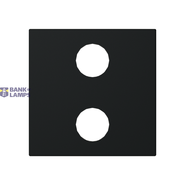 Cover plate - KNX 1/2-gang sensors - 2M - Matt Black image 1