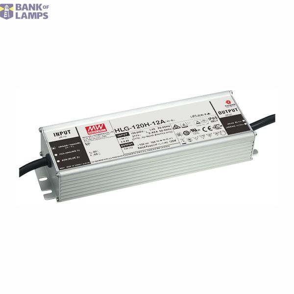 HLG-120H-48A LED driver, IP65 120W, 48V, 2.5A CV+CC, MEAN WELL image 1