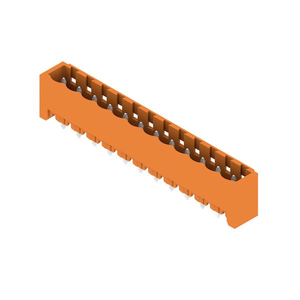 PCB plug-in connector, male header, closed side, THT solder connection, 5.08 mm, Number of poles: 12, 180°, Solder pin length (l): 3.2 mm, tinned, orange, Box image 2