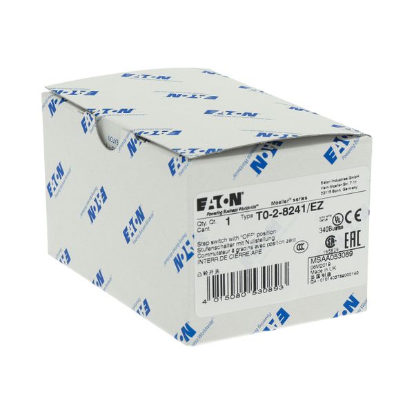 T0-2-8241/EZ Step switches, T0, 20 A, centre mounting, 2 contact unit(s), Contacts: 3, 45 °, maintained, With 0 (Off) position, 0-3, Design number 8241 image 22