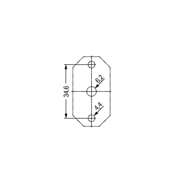 Mounting plate 2-pole for distribution connectors white image 2