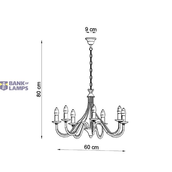 CHANDELIER MINERVA 7 BLACK E14 7X40W IP20 image 7