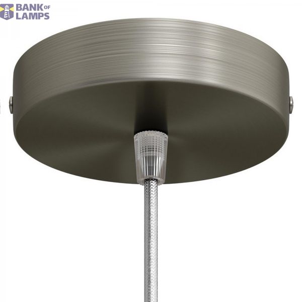 Cylindrical metal ceiling rose kit image 1