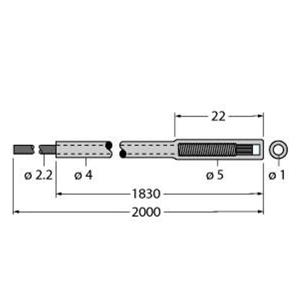 Plastic Fiber Single Conductor — Jacketed Optical Cable Made of Plastic Fiber   PIE46UT image 1