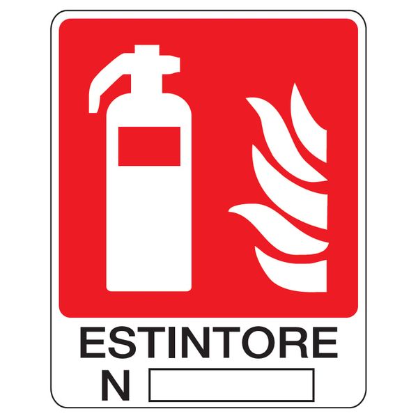 Fire sign - Al - Dimensions: 250x310 mm image 1