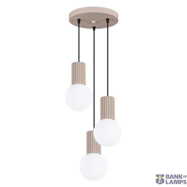Pendant lamp HALO 3P taupe image 1
