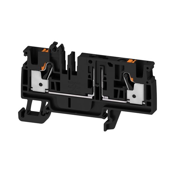 Fuse terminal, PUSH IN, 4 mm², 400 V, 6.3 A, black image 1