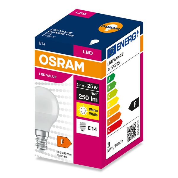VALUECLP25 2,5W/827 230VFR E14 FS1 OSRAM image 2