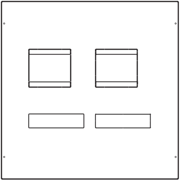 MCCB kit 2x400/630A L600mm vertical with differential image 1