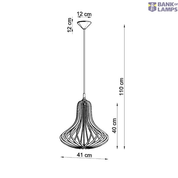 HANGING LAMP ELZA E27 1X60W IP20 image 5
