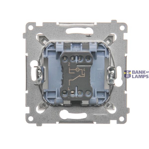 Double button for switches and push buttons, graphite mat image 1