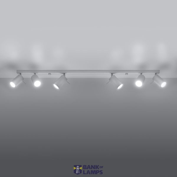 CEILING LAMP RING 6L WHITE GU10 6X40W IP20 image 2
