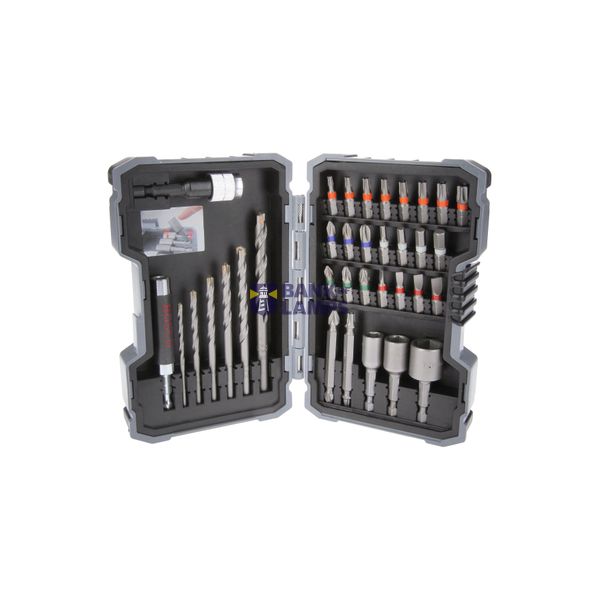 35-Piece Extra Hard Masonry Drill and Screwdriver Bit Set image 1