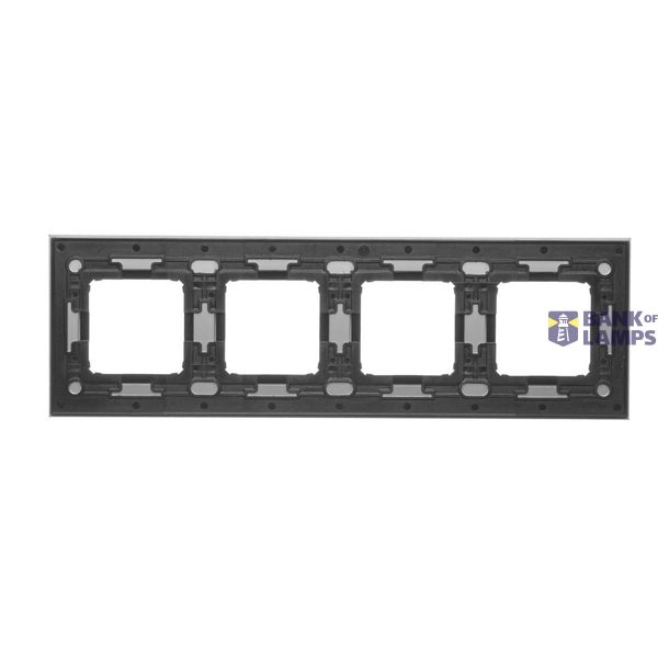 IP44 socket outlet with Schuko earthing, shutters and frame seal - transparent flap, black matt, 16A image 1