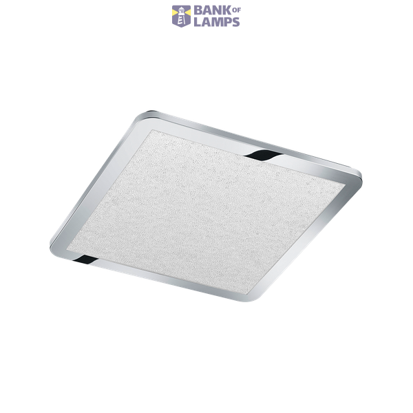 Cinzia H2O LED ceiling lamp square chrome/crystal effect image 1